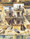 Case a Chianalea 1993 Olio su tela cm 50x60 Pino Roman